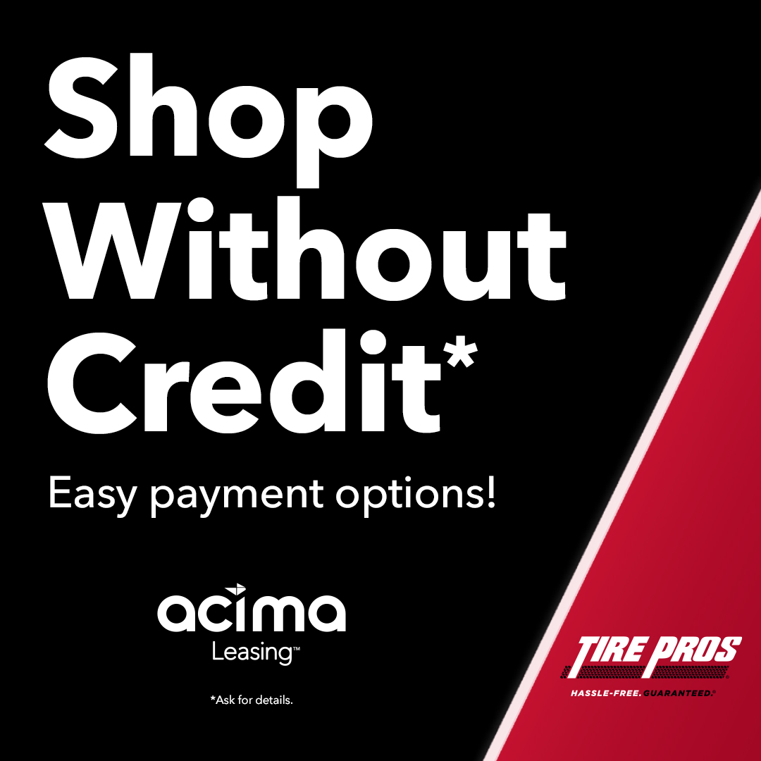 Acima Leasing Available at Hurricane Tire Pros