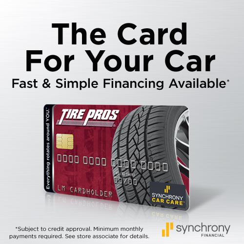 Tire Pros Credit Card Available at Hurricane Tire Pros